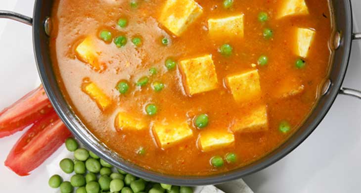 Paneer with Peas