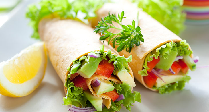 Naan Bread With Curried Vegetable Kebabs