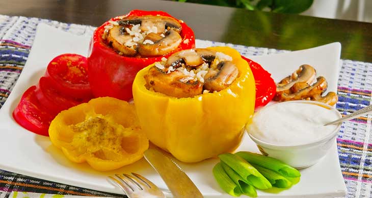 Mediterranean Stuffed (Bell) Peppers