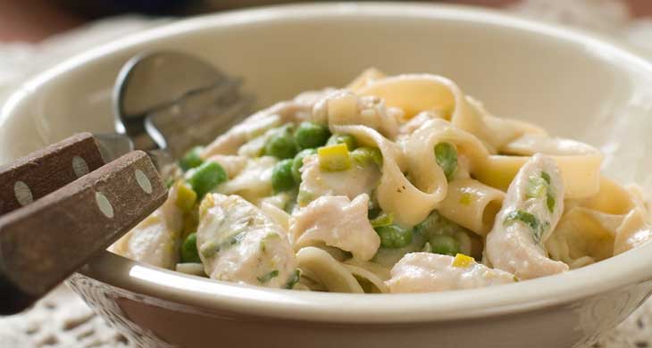 Chicken and Pea Pasta Bake