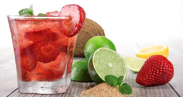 Lime and Strawberry Mojito