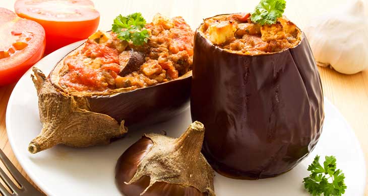 Turkey-Stuffed Aubergines