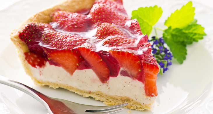 Baked Strawberry Curd Cake