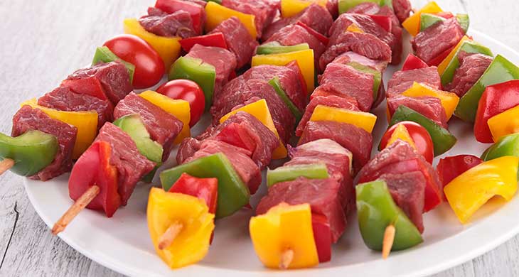 Lamb and Pepper Kebabs