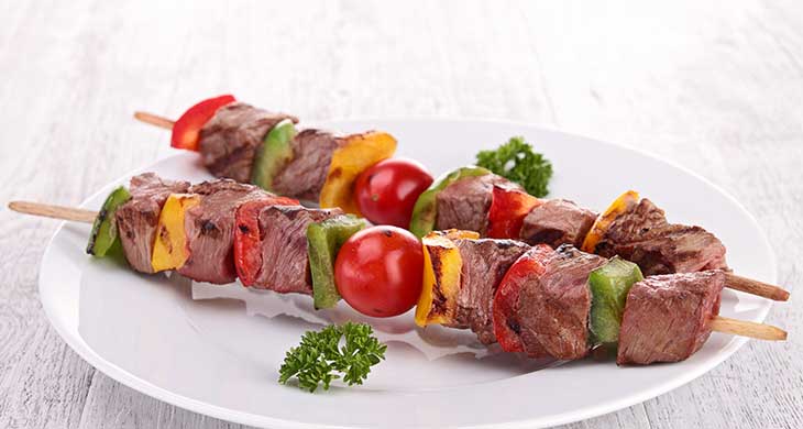 Tropical Beef Kebabs