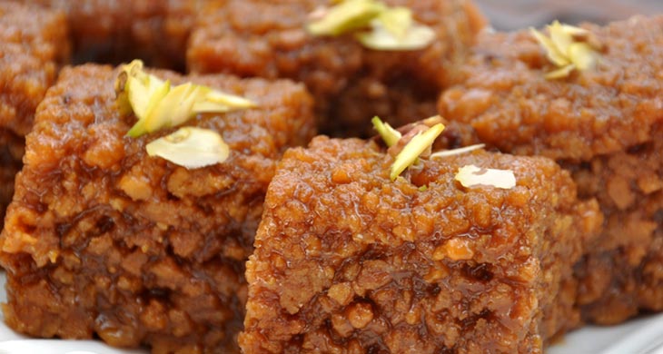 Grilled Coconut Burfi with Tropical Fruit chutney