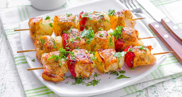 Colorful Fish Kebabs