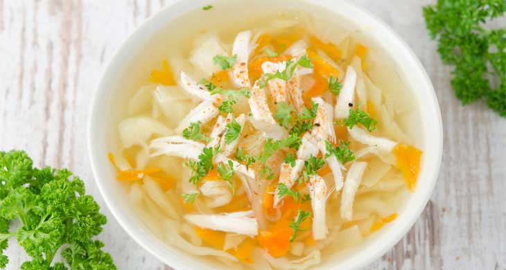 Corn, Carrot and Chicken Soup