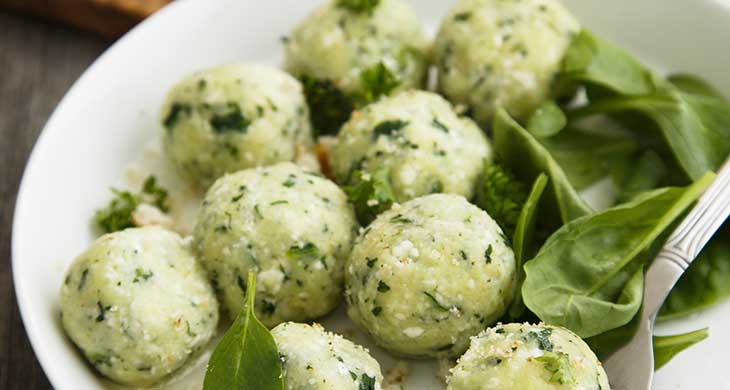 Spinach and Cheese Dumplings