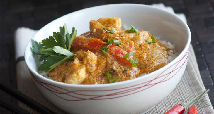 Red Chicken Curry with Bamboo Shoots