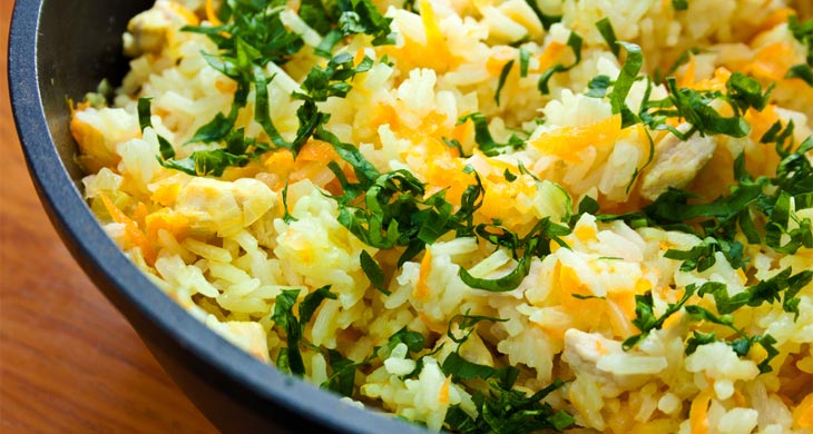 Aromatic Orange Mushroom Rice