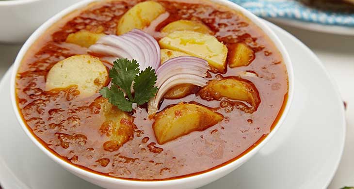 Potatoes in Chilli Tamarind Sauce