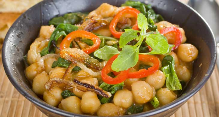 Spicy Chickpea and Aubergine Stew