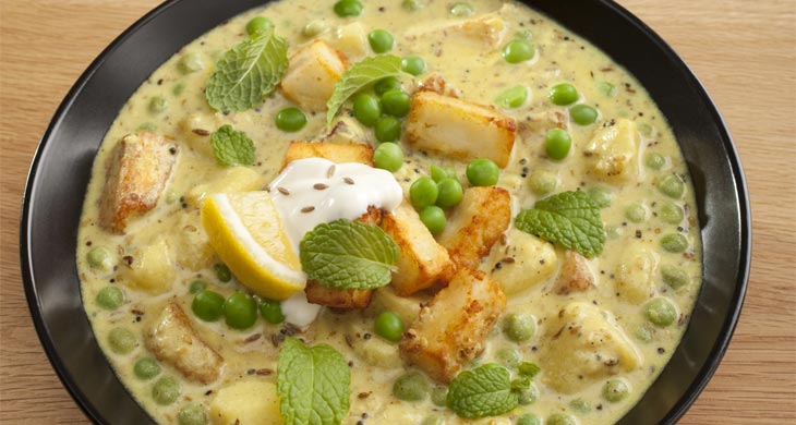 Mushrooms, Peas, and Paneer