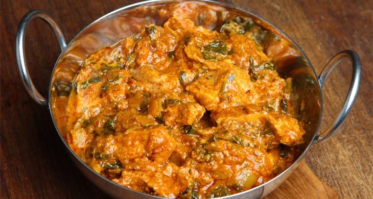 Karahi Chicken with Fresh Fenugreek