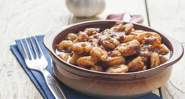 Glazed Garlic Prawns