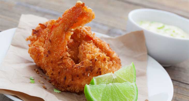 Golden Fried Prawns