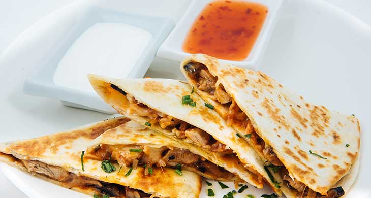 Potato Quesadilla with Guacamole