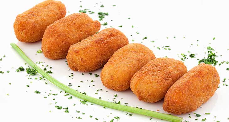 Potato Croquettes with Chicken and Corn