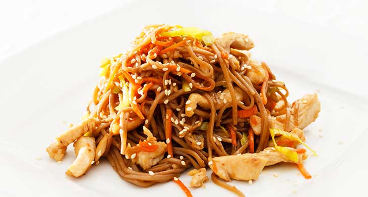 Chicken and Noodles with Red Curry Paste