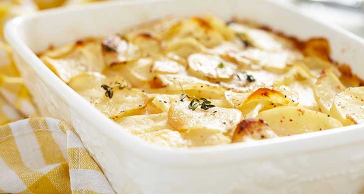 Potato Gratin with Sweet potatoes