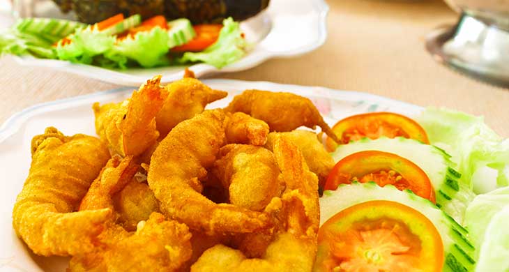 Spicy Batter-Fried Prawns