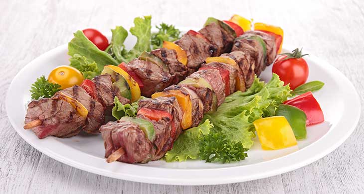 Cubed Lamb Kebabs