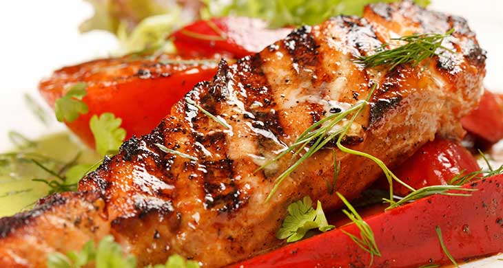 Grilled Snapper with Roasted Pepper