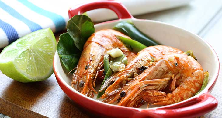 Prawns with Fenugreek Leaves