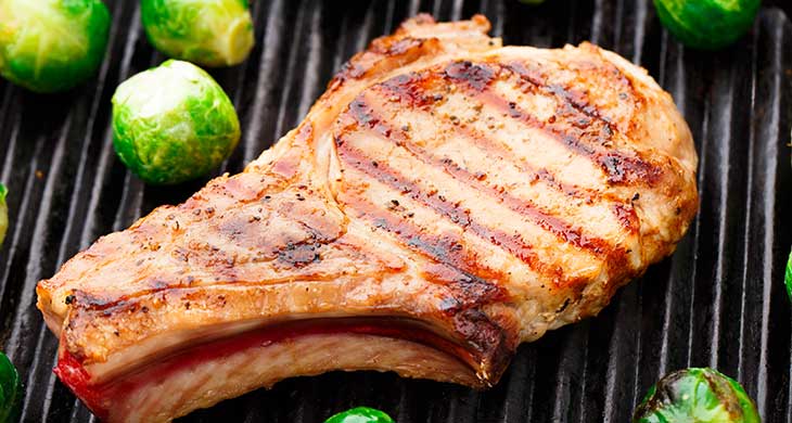 Grilled Pork Chops with Peach Chutney