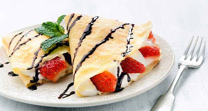 Chocolate and Nut Crepes