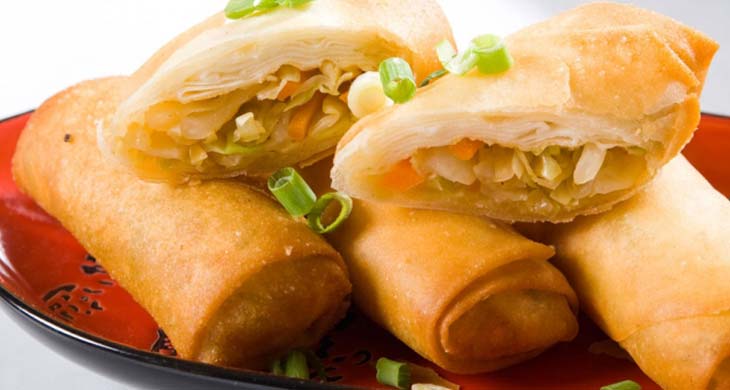 Spring Rolls with Vegetable Filling