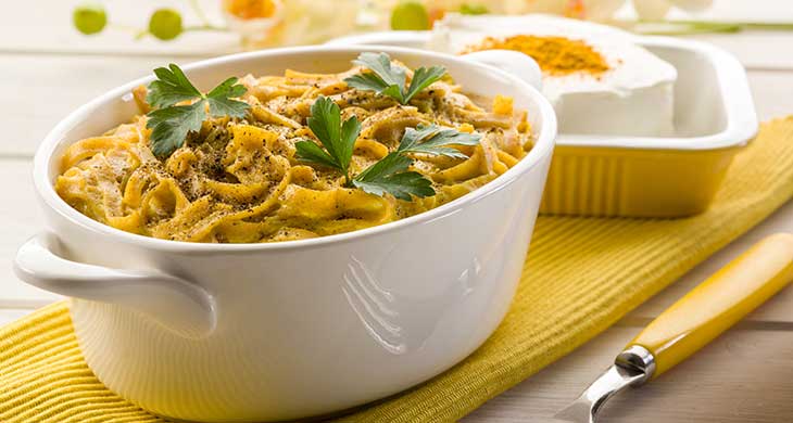 Pasta and Spinach Timbale