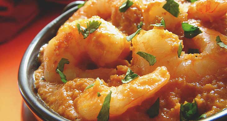 Paneer Balti with Prawns