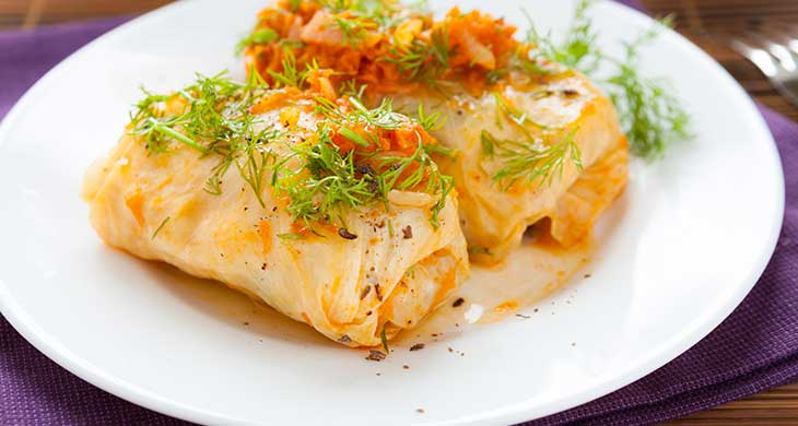 Stuffed Cabbage Leaves with Lamb