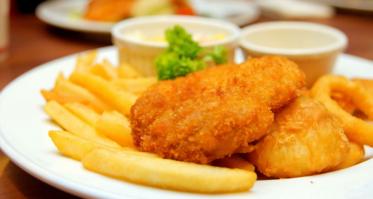 Deep Fried Fish with Red Garlic Sauce