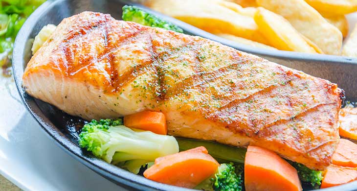 Trout with Parmesan and Basil Dressing