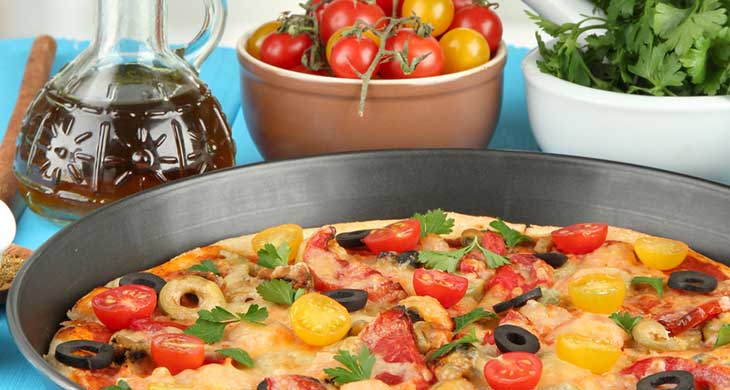 Fresh vegetable Pizza