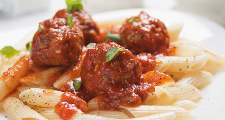 Herbed Meatballs with Pasta