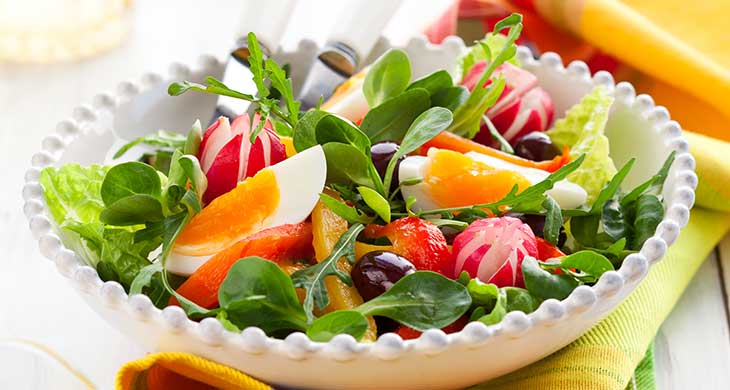 Spiced Eggs with Cooked Salad