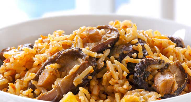 Morel Mushrooms with Rice