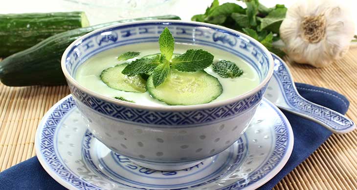 Stuffed Cucumber Soup