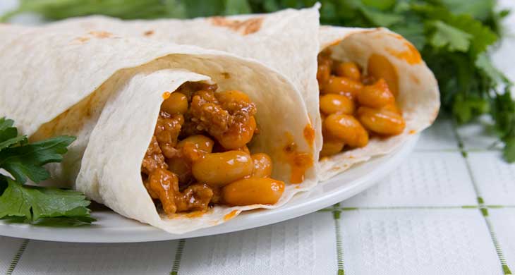 Corn and Bean Burritos