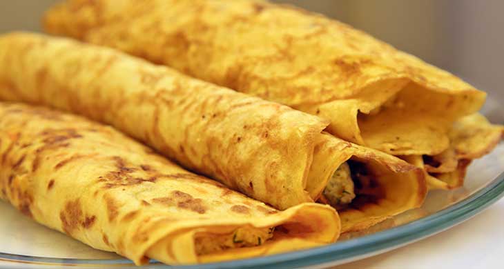 Chicken and Vegetable Pancakes