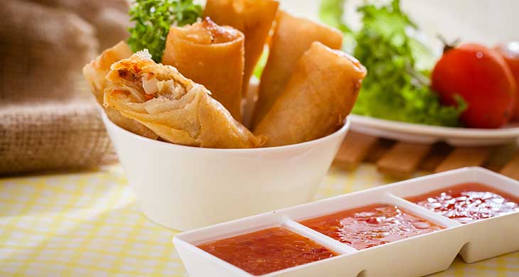Mushroom and Leek Spring Rolls
