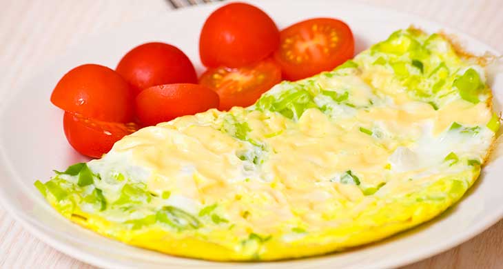 Omelette Rolls with Sprouts