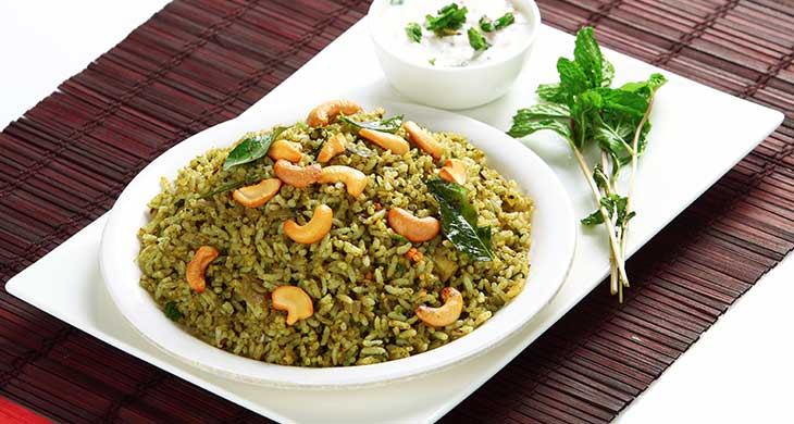 Mint and Coriander Rice