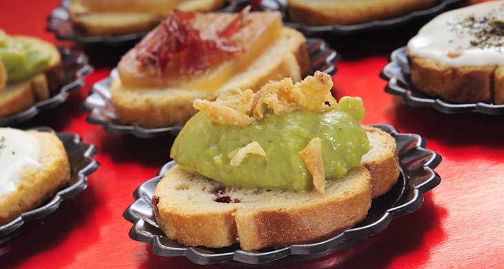 Watercress and Avocado Canapes