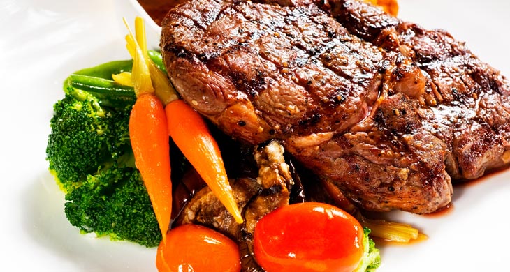 Grilled Steak with Tomato Salad