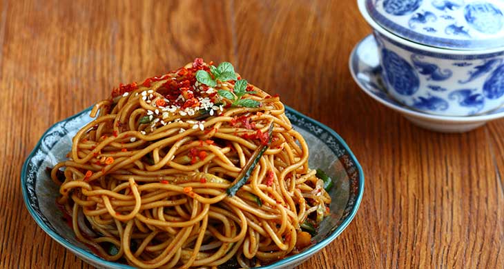 Sesame Noodles with Cabbage